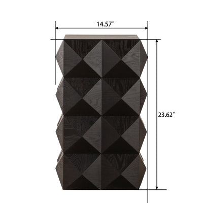 Side Table With 3D Embossed Pattern Design