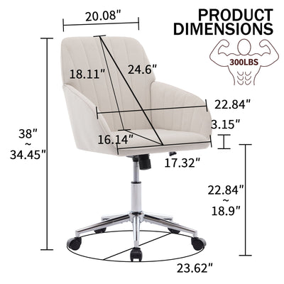 Adjustable Ergonomic Office Chair, Swivel Backrest Seat