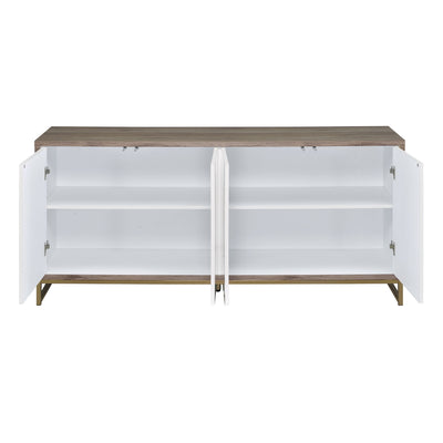 Paavan - Console Cabinet - White / ChampagneChampagne