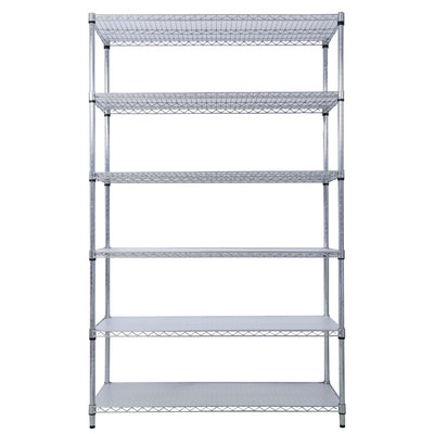 6 Tier 6000Lbs Capacity Nsf Metal Shelf Wire Shelving Unit, Heavy Duty Adjustable Storage Rack With Wheels & Shelf Liners For Commercial Grade Utility Steel Storage Rack
