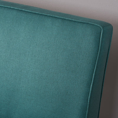 Contemporary Loveseat With Upholstered Fabric And Birch Wood Legs