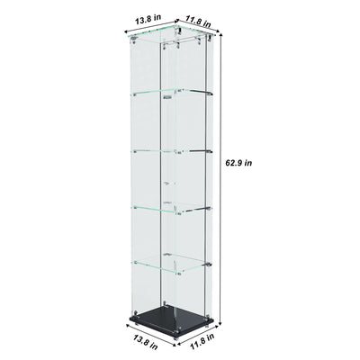 Premium 5 Tier Glass Display Case With 5 Dynamic LED Modes