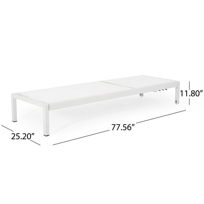 Outdoor Patio Chaise Lounge With 5 Reclining Positions