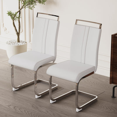 Modern Dining Chairs With Padded Seat, High Back
