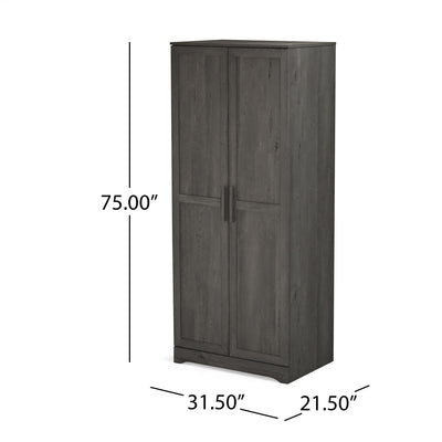 Danbury - Wood Wardrobe - Gray