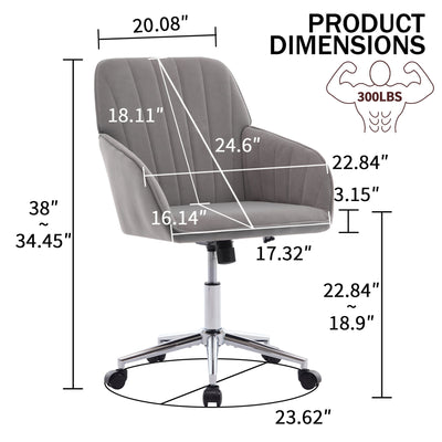 Adjustable Ergonomic Office Chair, Swivel Backrest Seat
