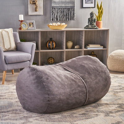 Michael - Modern Cylindrical Suede Bean Bag Chair