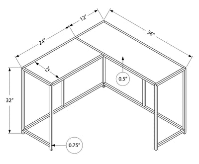 Corner Accent Console Table For Entryway, Unique L-Shaped Design