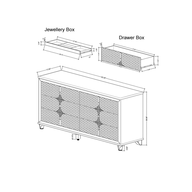 Uriuni - Dresser - Gold / White