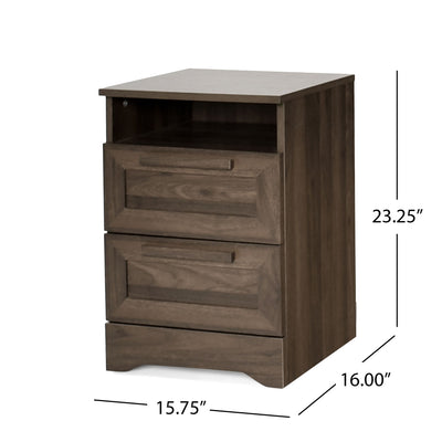 Broxon - Rustic Drawer Nightstand