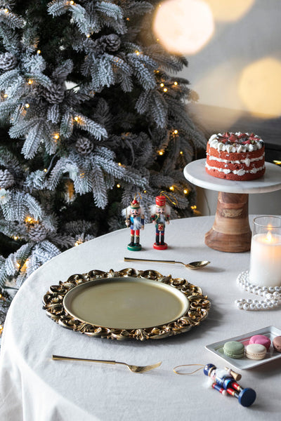 Plastic Charger Plate (Set of 6) - Gold