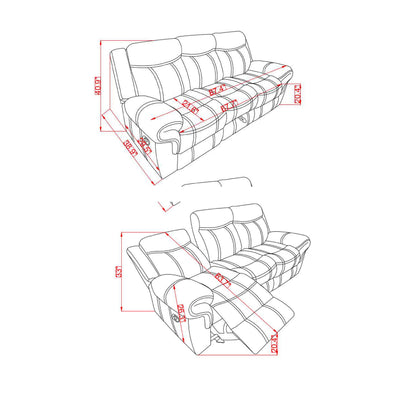 Jimny - Domino Power Reclining Sofa