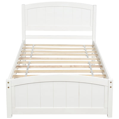 Platform Bed & Headboard, Footboard And Wood Slat Support