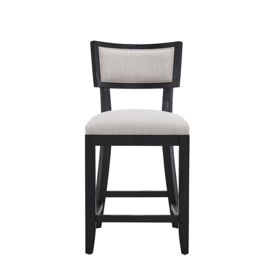 Upholstered Counter Height Bar Stools With Comfy Back (Set of 2)