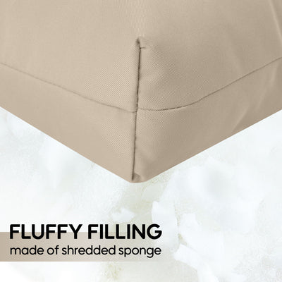 2 Piece High Back Patio Chair Cushion Set