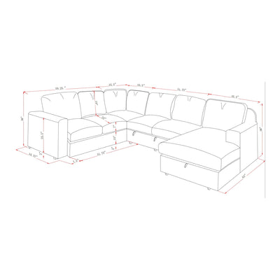 Melody - Sectional Sofa With Cushioning