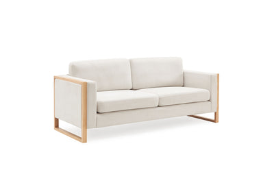 Modern Sofa With Solid Wood Legs, 3 Seater