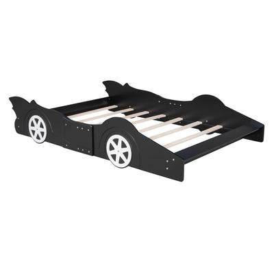Race Car Shaped Platform Bed & Wheels