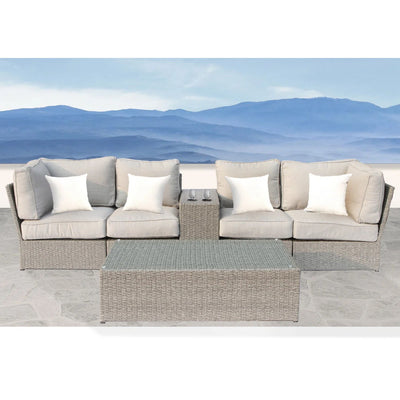 Stylish Modular Wicker Patio Seating Group