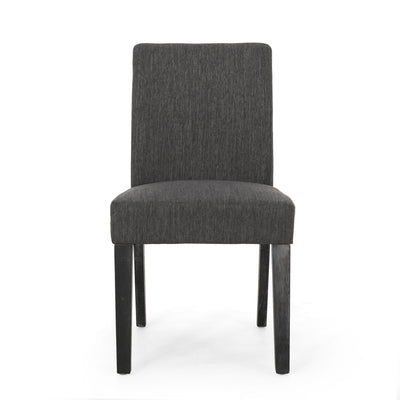 Contemporary Dining Chair With Upholstered Seating And Tapered Legs