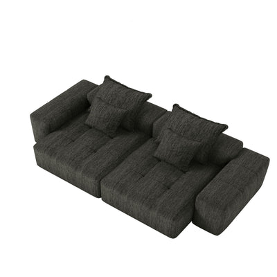 Modern Oversized Diy Combination Modular Sectional Sofa With Pillows