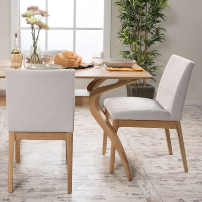 Contemporary Dining Chair SetWith Upholstered Fabric