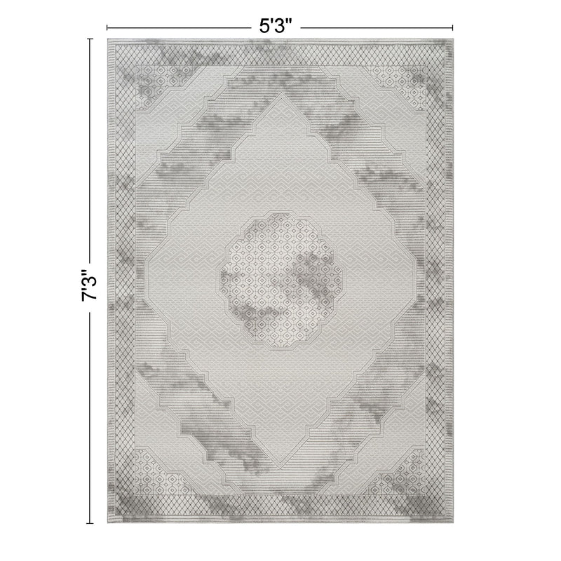 Geometrix - Medallion Rug With Geometric 3D Effect