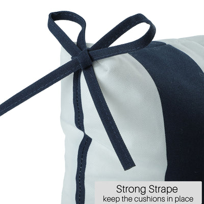 2 Piece High Back Patio Chair Cushion Set, Tufted Adirondack And Rocking Chair Cushions