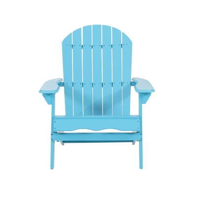 Malibu Transitional Adirondack Chair With Foldable Design - Blue