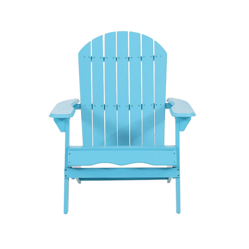 Malibu Transitional Adirondack Chair With Foldable Design - Blue