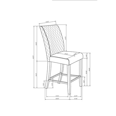 Jasmine - Barstool (Set of 2) - Gray