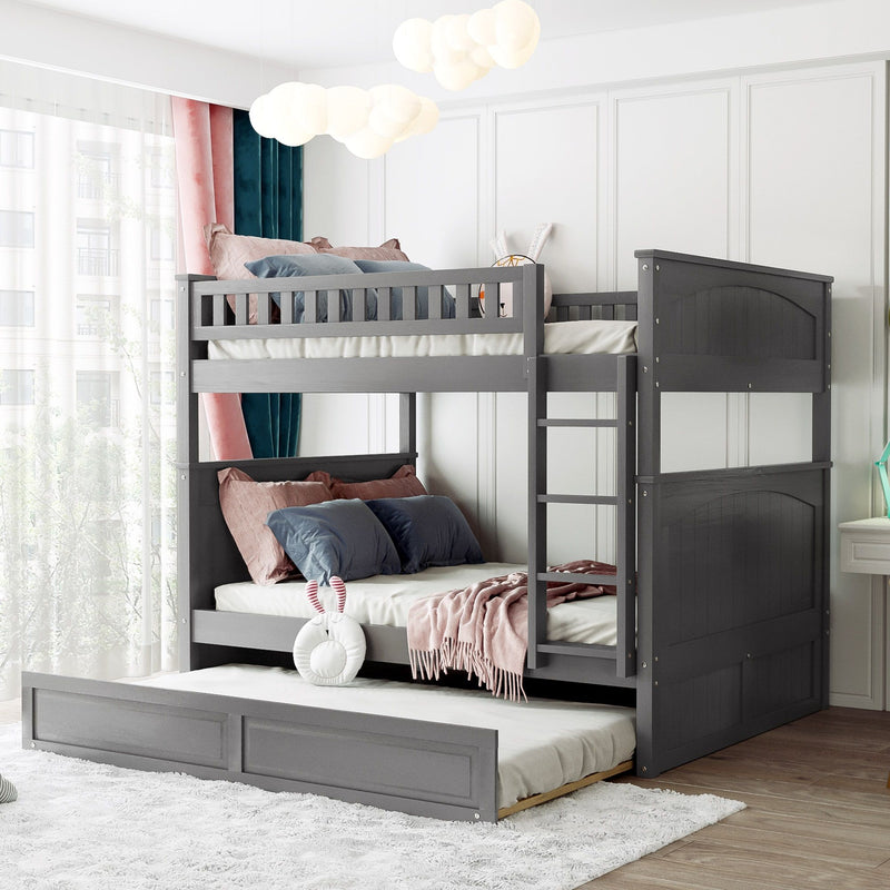 Bunk Bed With Twin Size Trundle, Guardrails