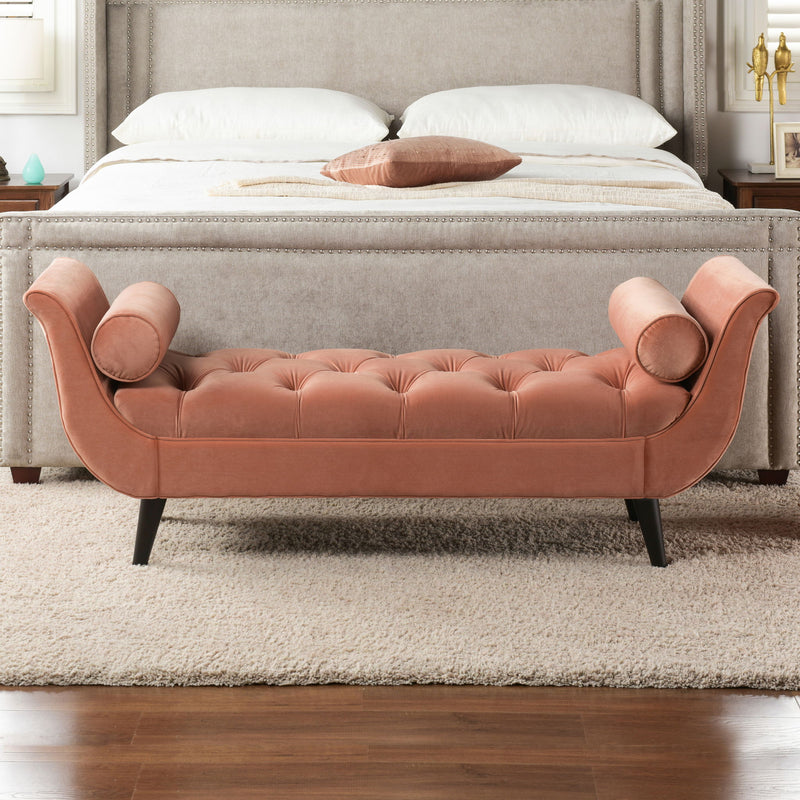 Alma - Tufted Flared Arm Entryway Bench