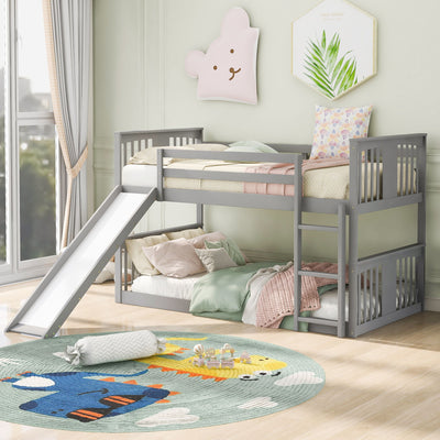 Bunk Bed With Convertible Ladder And Slide