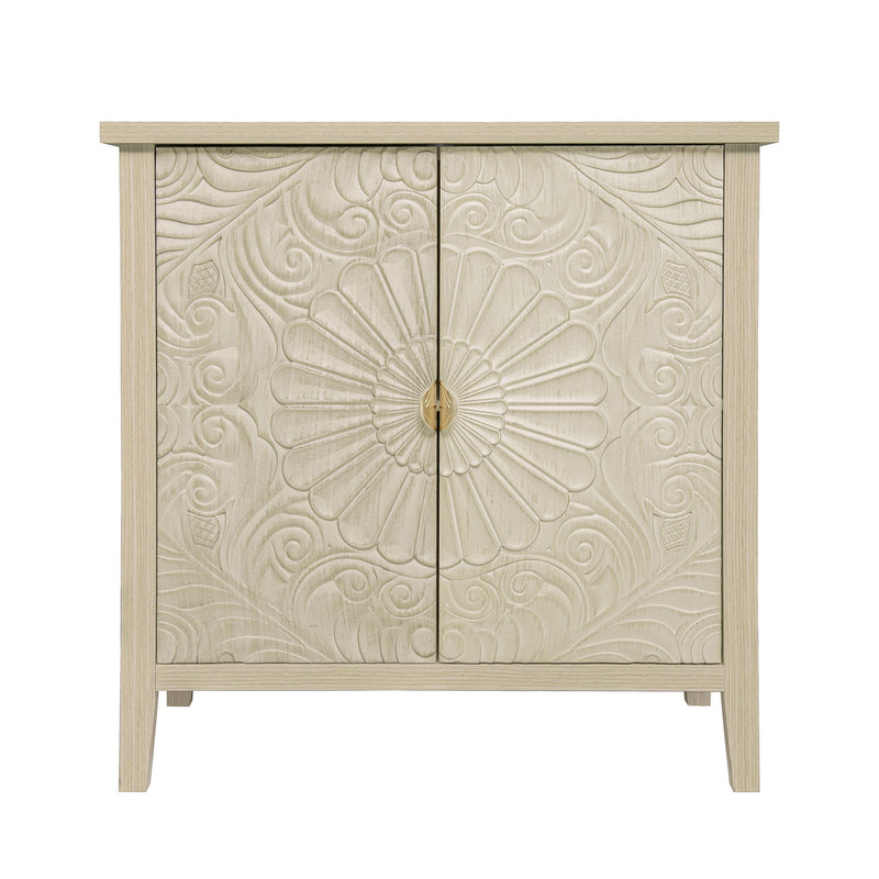 2 Door Cabinet, American Furniture, Suitable For Bedroom, Living Room, Study - Natural