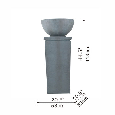 Zen Bowl Water Fountain, Outdoor Bird Feeder / Bath Fountains, Relaxing Water Feature For Garden