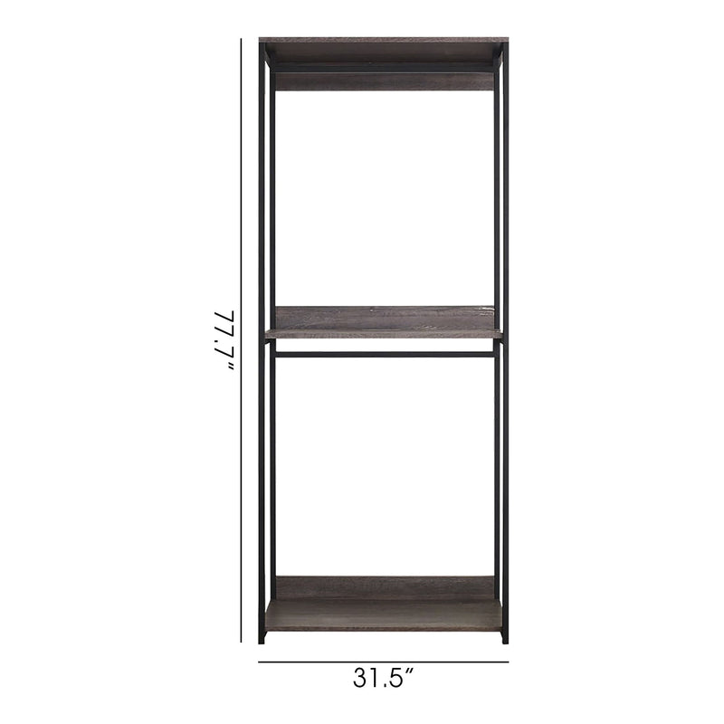 Monica - Farmhouse Industrial Wood Walk In Closet