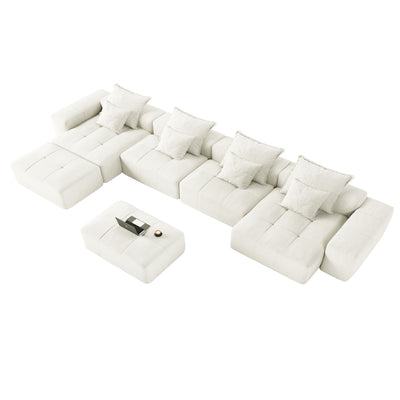 Modern Oversized Diy Combination Modular Sectional Sofa With Pillows