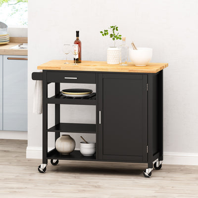 Contemporary Design Kitchen Cart With Wheels