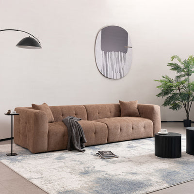 Stylish Sofa With Square Design And Thick Handrailing For Living Room