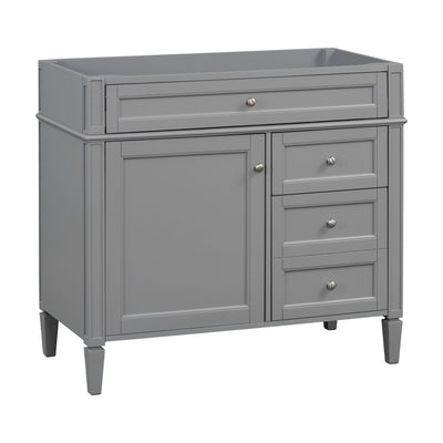 Bathroom Vanity Without Top Sink, Modern Bathroom Storage Cabinet With 2 Drawers And A Tip-Out Drawer