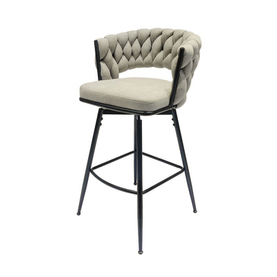Bar Stool 360 Swivel With Back Footrest
