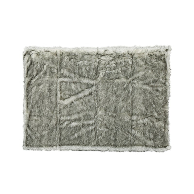Luxury Throw Blanket With Streaks - Gray