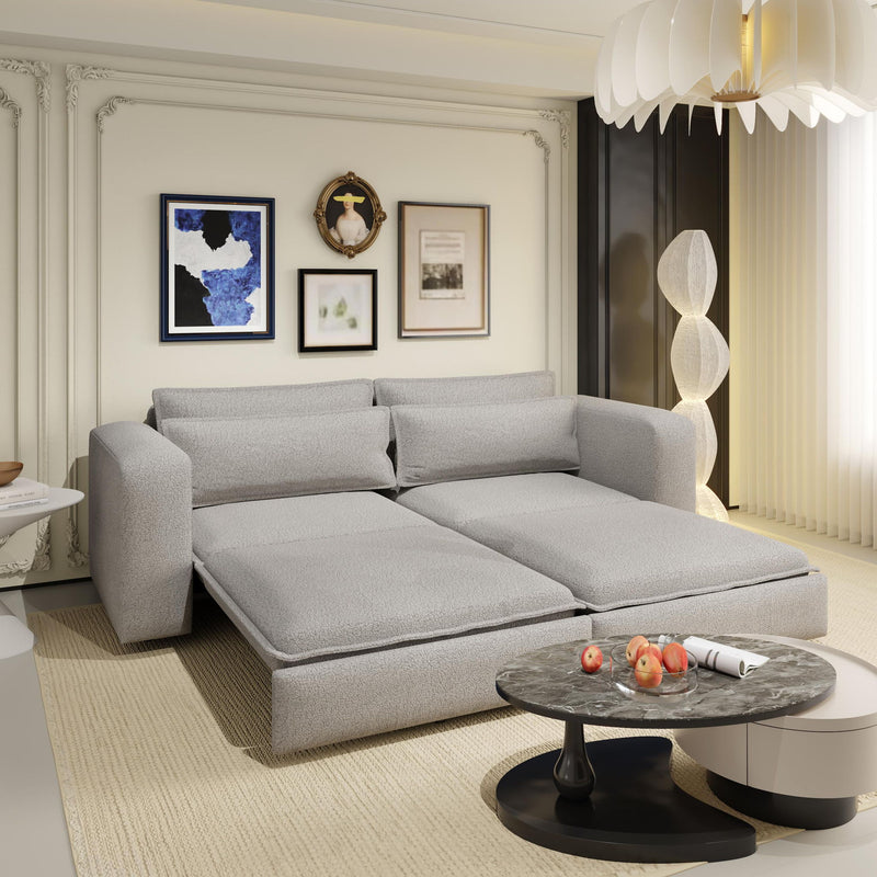 Sleeper Pull Out Sofa Bed, 3 In 1 Convertible Chaise Lounge