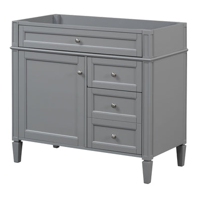 Bathroom Vanity Without Top Sink, Modern Bathroom Storage Cabinet With 2 Drawers And A Tip-Out Drawer