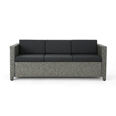 Thalassa - Outdoor 3 Seater Sofa With Removable Cushions And Steel Frame