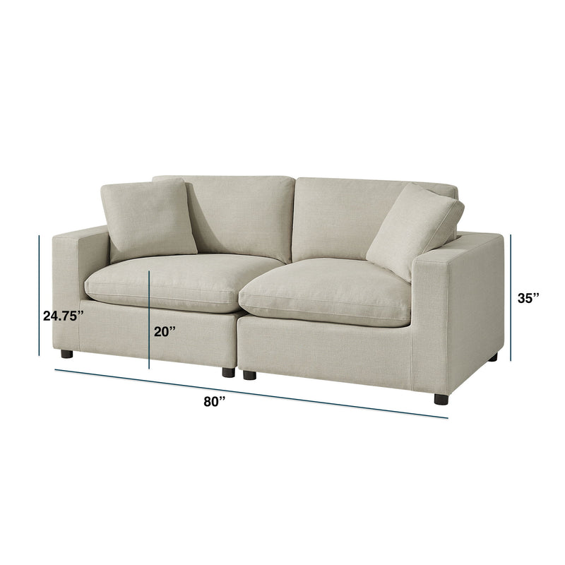 Cassandra - Modular 2 Piece Sofa - Beige