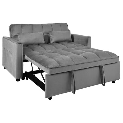 3 In 1 Pull Out Couch Convertible Sofa Bed With Reclining Backrest