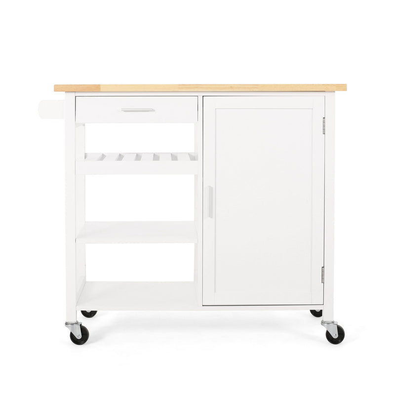 Contemporary Design Kitchen Cart With Wheels