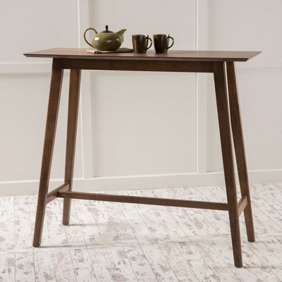Bar Height Dining Table With Splayed Legs And Elongated Rectangular Top